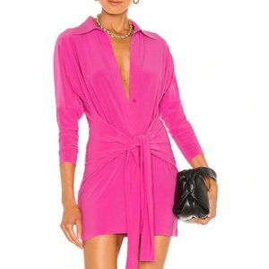 NORMA KAMALI x REVOLVE Mini Tie Front NK Shirt Dress